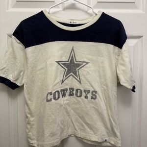 Dallas Cowboys women’s crop top Shirt - Navy and White 47 brand